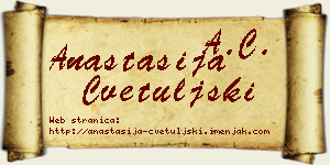Anastasija Cvetuljski vizit kartica